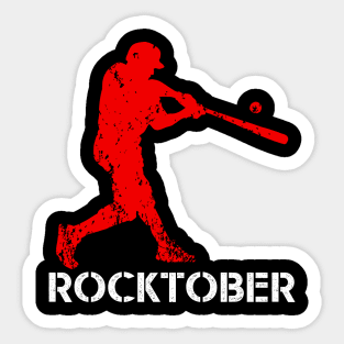 Rocktober Baseball Tee Sticker